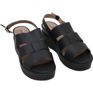 Aqua College Nadi Slingback Platform Sandal Black Women's US 8.5M